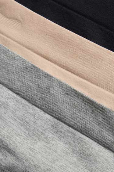 Women - Multipack of 3 - knickers - seamless - beige