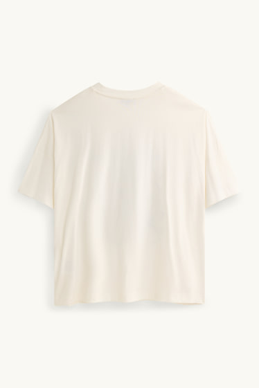 Femmes - T-shirt - relaxed fit - blanc