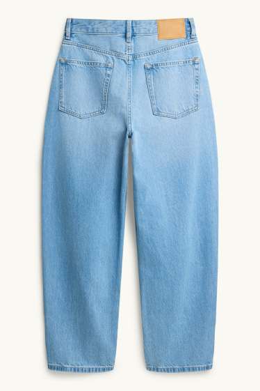 Donna - Barrel jeans - vita alta - jeans azzurro
