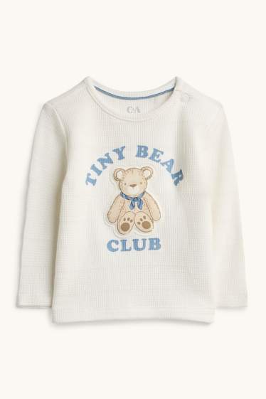 Baby Buben - Teddybär - Erstlingsoutfit- 3 teilig - blau / weiß