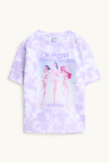 Nena - KPop Demon Hunters - samarreta de màniga curta - amb motiu - lila/blanc