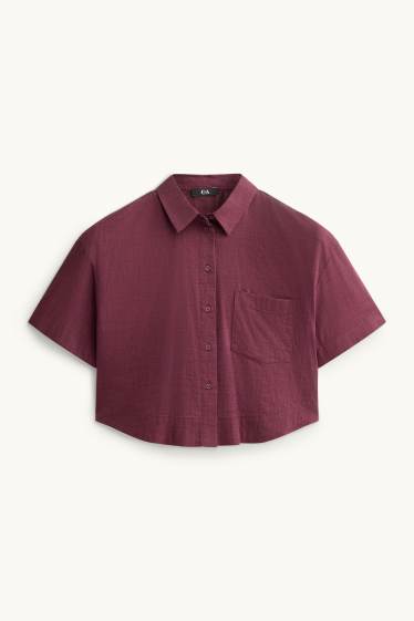 Dames - Blouse - donkerrood