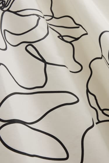 Dames - Fit & flare-jurk - wit / zwart