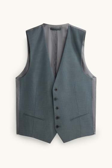 Men - Mix &match suit waistcoat - regular fit - blue / gray