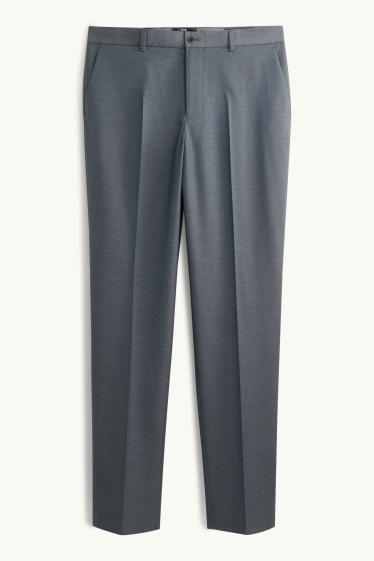 Home - Pantalons combinables - regular fit - elàstics - gris