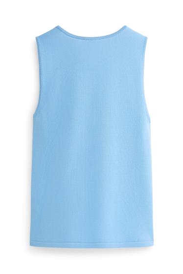Damen - Pullunder - hellblau