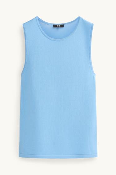 Damen - Pullunder - hellblau