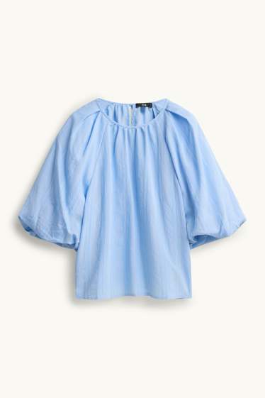 Femmes - Chemisier - finition texturée - bleu