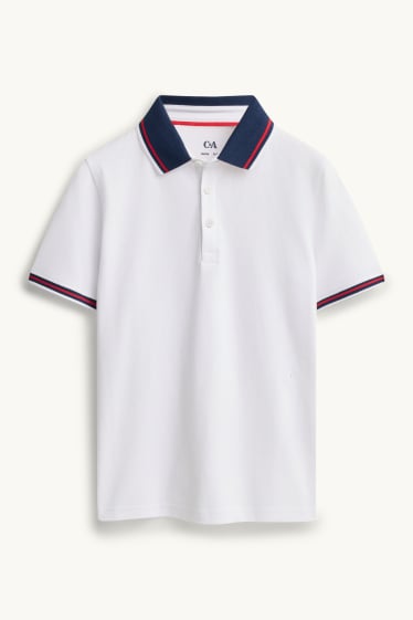Kinder Buben - Poloshirt - weiß