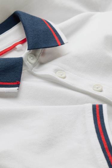 Kinder Buben - Poloshirt - weiß