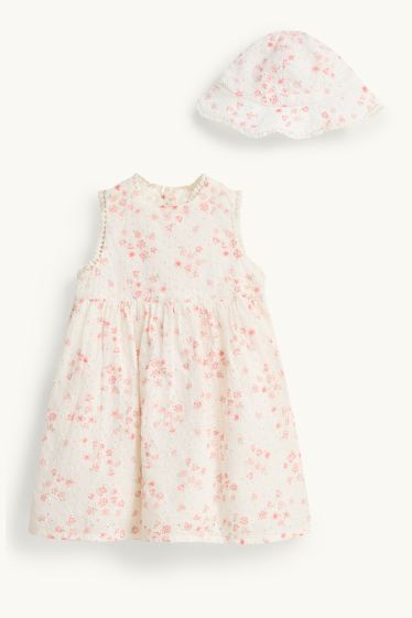 Baby Girls - Baby dress - white / rose
