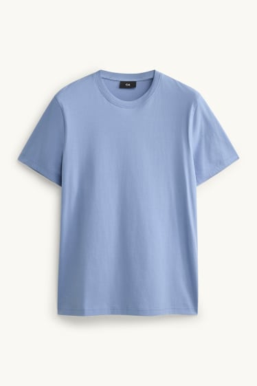 Heren - T-shirt - regular fit - lichtblauw