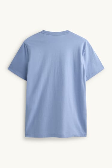 Heren - T-shirt - regular fit - lichtblauw