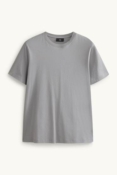 Men - T-shirt - regular fit - gray