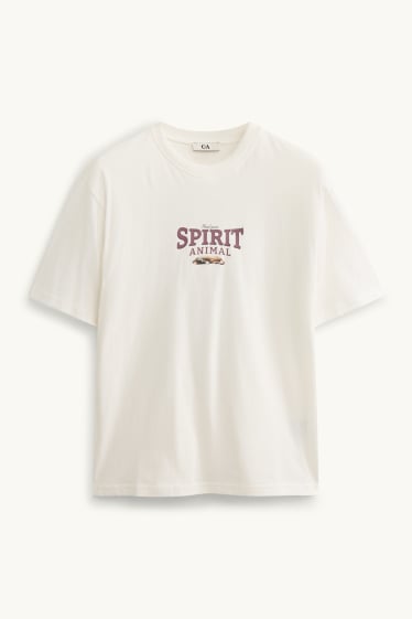 Women - T-shirt - oversized - white