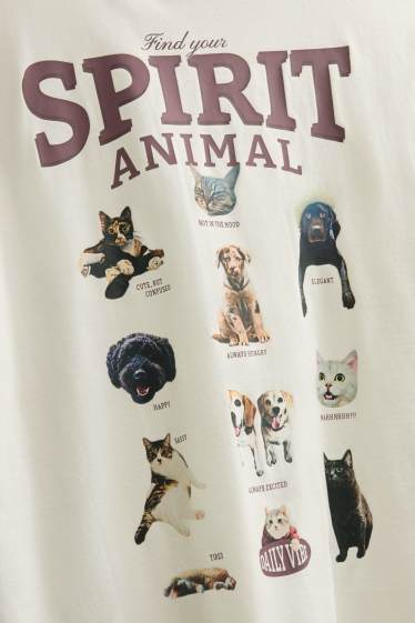 Women - T-shirt - oversized - white