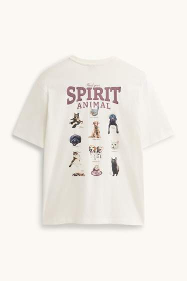Women - T-shirt - oversized - white