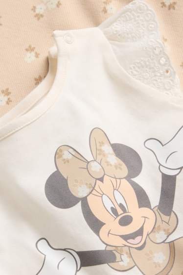 Baby Mädchen - Minnie Maus - Baby-Outfit - 2 teilig - cremefarben