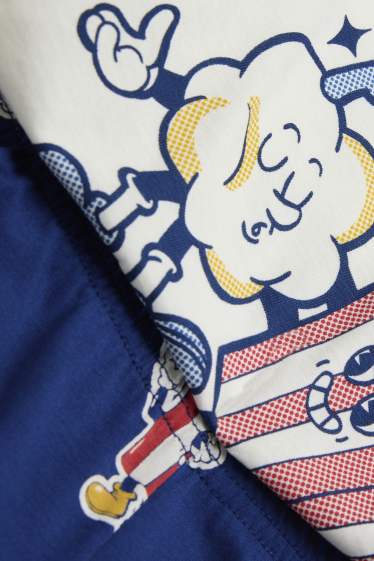 Kinder Buben - Popcorn - Shorty-Pyjama - 2 teilig - grün