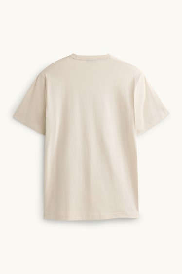 Men - T-shirt - regular fit - creme