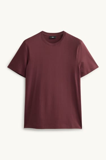 Pánské - Tričko - regular fit - bordeaux