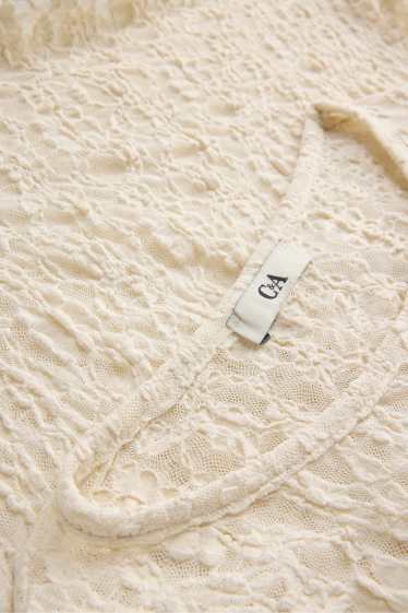 Dames - T-shirt - crèmekleurig