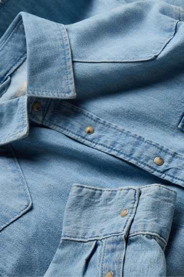 Hommes - Chemise en jean - regular fit - col kent - jean bleu clair