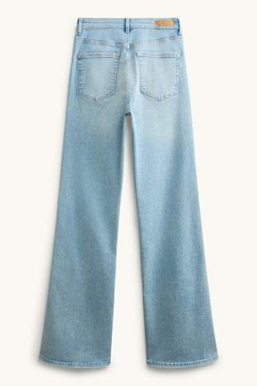 Femei - Flared jeans - talie înaltă - LYCRA® - denim-albastru deschis