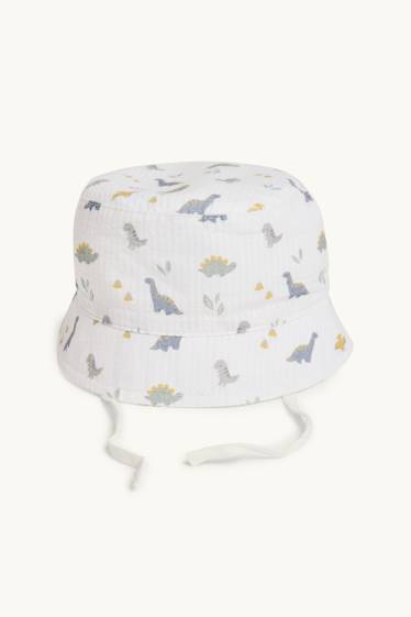 Bébés garçons - Dinosaure - bob pour bébé - à rayures - blanc