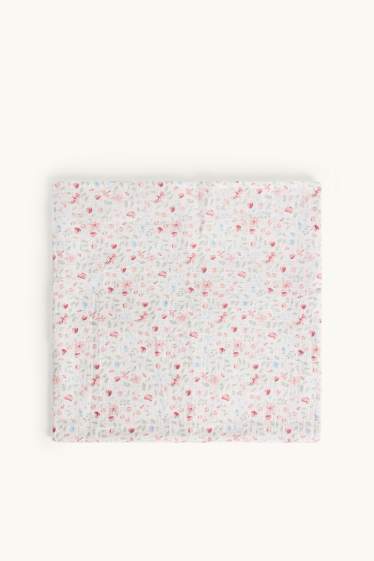Unisex - Floretes - mocador de mussolina per a nadó - blanc trencat