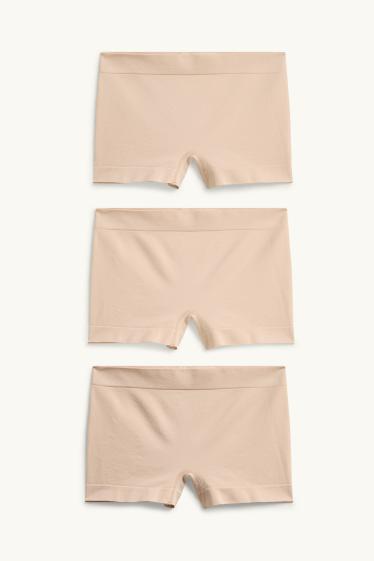Dona - Paquet de 3 - calces hipster - seamless - beix