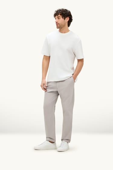 Hommes - Chino - slim fit - gris clair