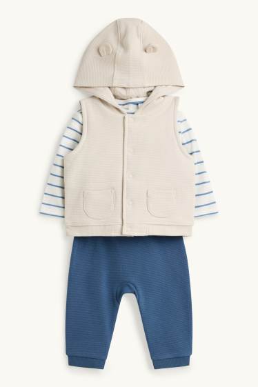 Baby: jongens - Newbornoutfit - 3-delig - blauw