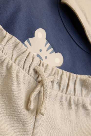 Baby: jongens - Tijger - baby-outfit - 3-delig - beige