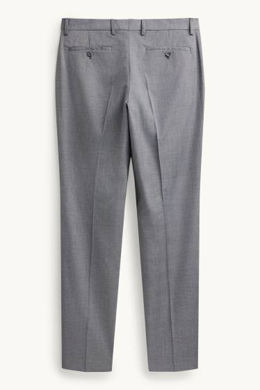 Herren - Baukasten-Hose - Regular Fit - Stretch - kariert - grau