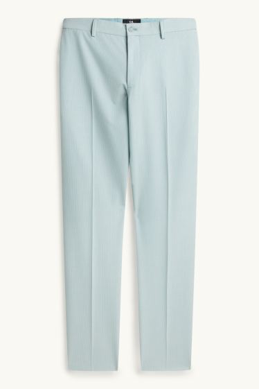 Men - Mix & match suit trousers - regular fit - striped - light green