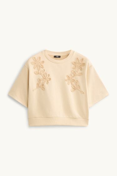 Dames - Sweatshirt - apricot