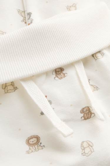 Unisexe - Animaux - pantalon de jogging bébé - crème