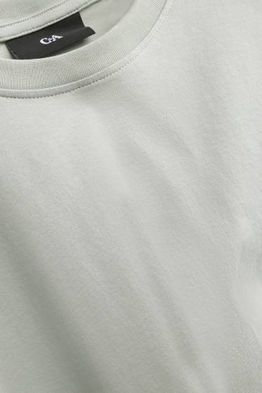 Heren - T-shirt - regular fit - lichtgrijs
