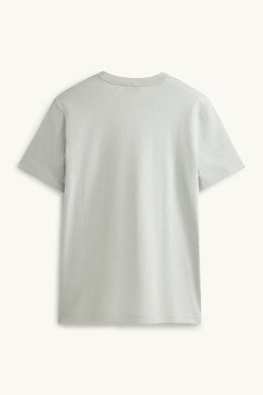 Heren - T-shirt - regular fit - lichtgrijs