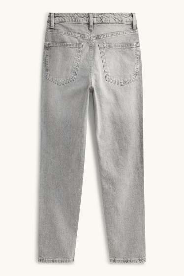 Women - Mom jeans - high waist - LYCRA® - denim-gray