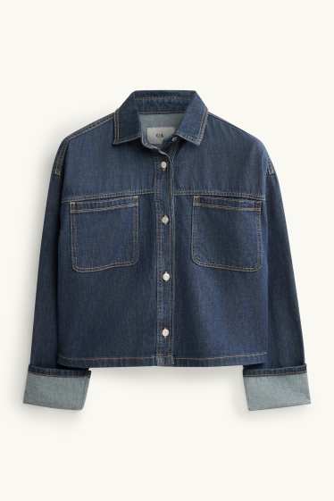 Femmes - Veste-chemise en jean - bleu foncé