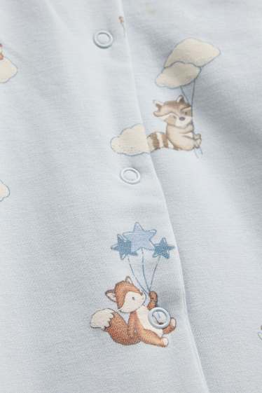Neonati - Animali del bosco - pigiama per neonati - azzurro