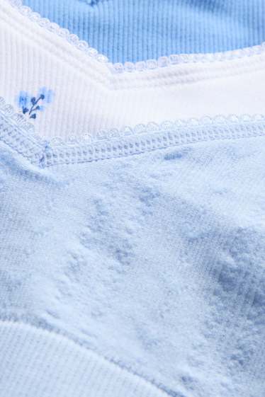 Kinder Mädchen - Multipack 3er - Bustier - hellblau