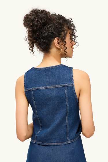 Damen - Jeans-Top - dunkelblau