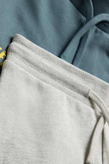 Enfants garçons - Lot de 2 - Pokémon - shorts en molleton - gris clair