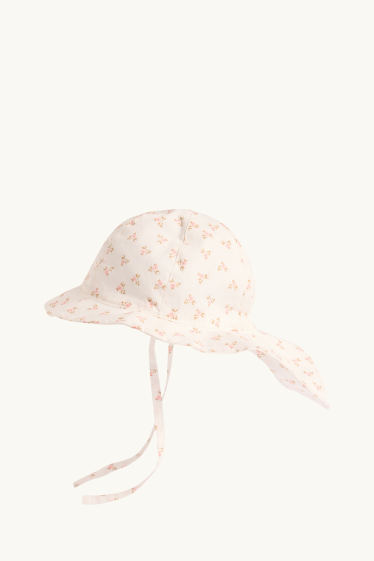 Bébés filles - Petites fleurs - bob bébé - blanc