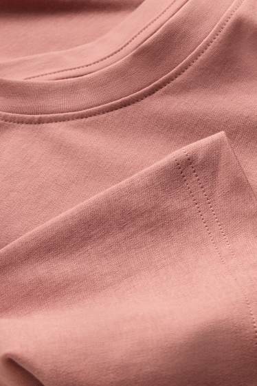 Men - T-shirt - relaxed fit - salmon coloured