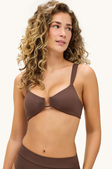 Damen - Bikini-Top - wattiert - bügellos - LYCRA® XTRA LIFE™ - braun
