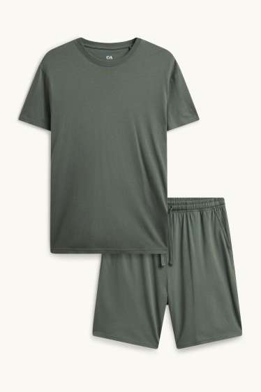 Hommes - Pyjashort - vert